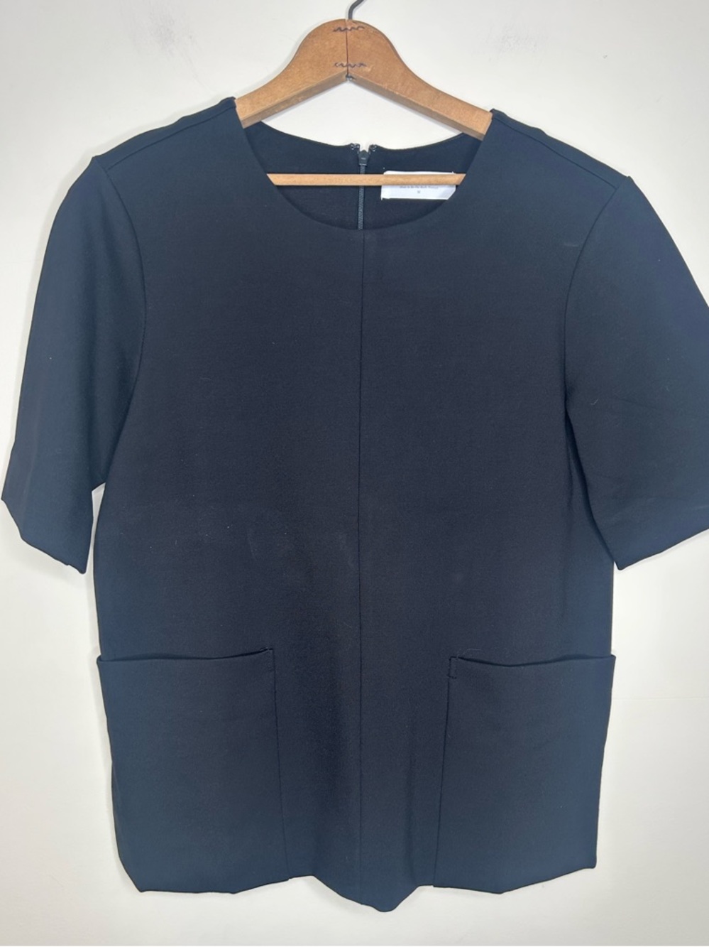 Everlane Thick Structured Knit Power Top Black Size M Viscose Elastane Blend